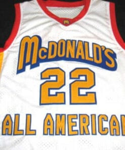 Alternative view of Carmelo Anthony #22 McDonald's All American Basketball Jersey White