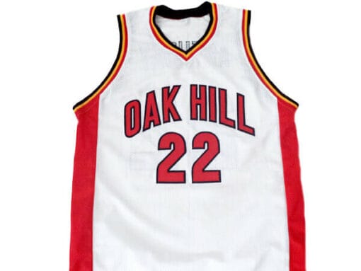 Carmelo Anthony #22 Oak Hill High School Basketball Jersey White - Image 2