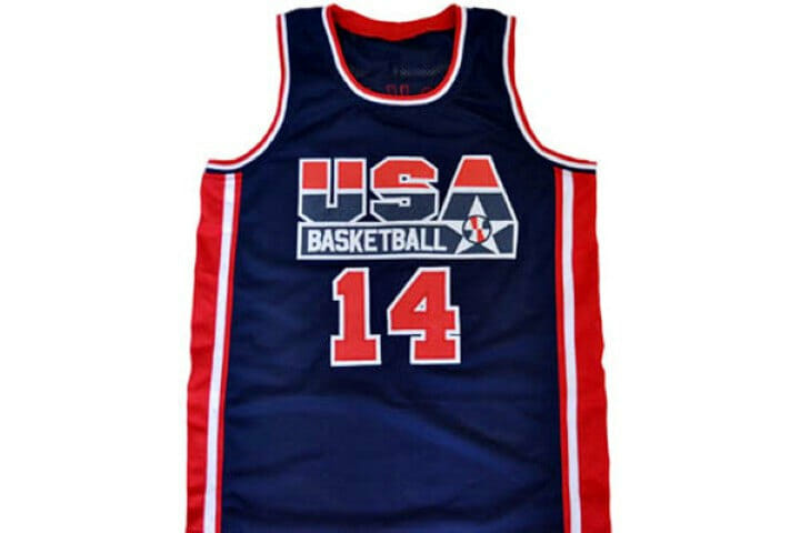 Charles Barkley #14 Team USA Basketball Jersey Navy Blue - Image 2