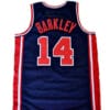 Charles Barkley #14 Team USA Basketball Jersey Navy Blue