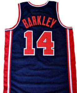 Charles Barkley #14 Team USA Basketball Jersey Navy Blue