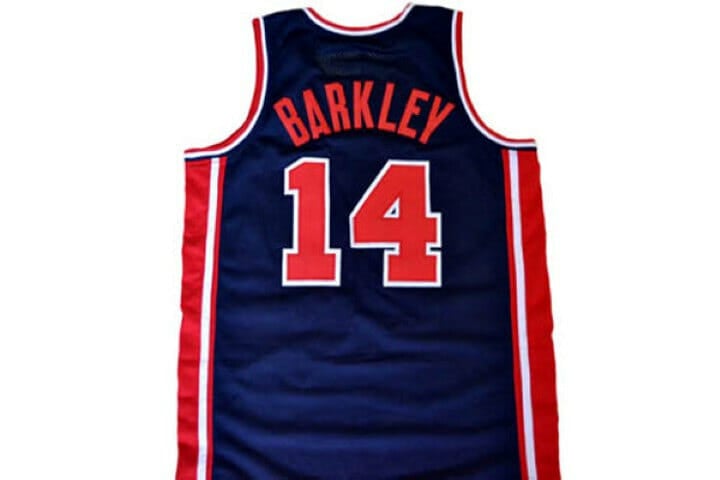Charles Barkley #14 Team USA Basketball Jersey Navy Blue
