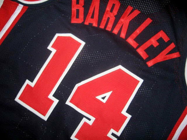 Charles Barkley #14 Team USA Basketball Jersey Navy Blue - Image 3