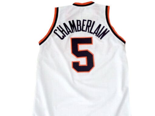 Wilt Chamberlain #5 Overbrook High School Basketball Jersey White