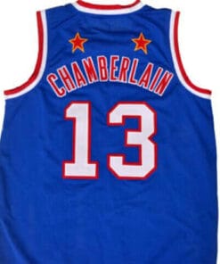 Wilt Chamberlain #13 Harlem Globetrotters Basketball Jersey Blue