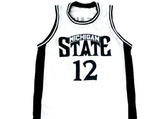 Mateen Cleaves #12 Michigan State Basketball Jersey White - Image 2