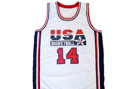 Charles Barkley #14 Team USA Basketball Jersey White - Image 2