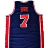 Larry Bird #7 Team USA Basketball Jersey Navy Blue