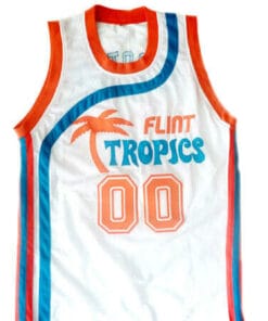 Scootsie Doubleday #00 Flint Tropics Semi Pro Basketball Jersey White