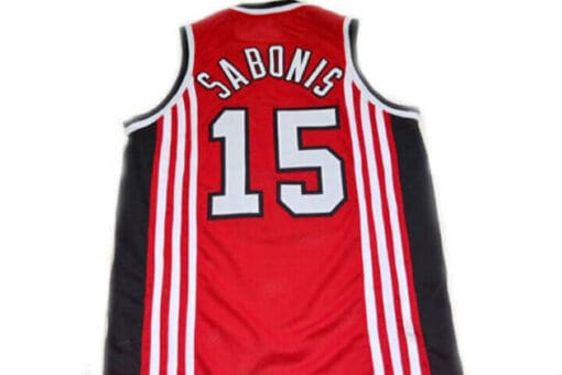 Arvydas Sabonis #15 CCCP Team Russia Basketball Jersey Red
