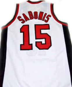 Arvydas Sabonis #15 CCCP Team Russia Basketball Jersey White
