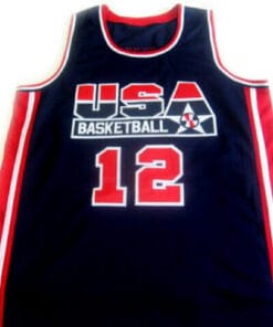 John Stockton #12 Team USA Basketball Jersey Navy Blue