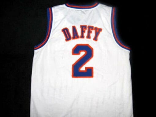 Daffy Duck #2 Tune Squad Space Jam Basketball Jersey White
