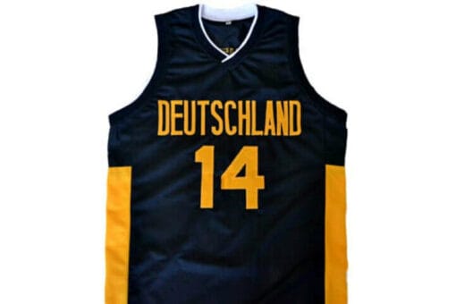 Dirk Nowitzki #14 Team Deutschland Germany Basketball Jersey Black
