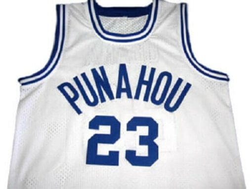 Barack Obama #23 Punahou High School Basketball Jersey White - Image 2