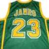 Lebron James #23 Irish High School Basketball Jersey Green