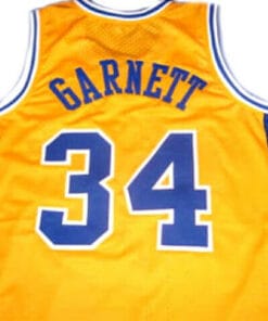 Kevin Garnett #34 Admirals High School Basketball Jersey Yellow
