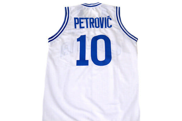 Drazen Petrovic #10 Cibona Croatia Basketball Jersey White
