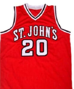 Alternative view of Chris Mullin #20 St John's University New Basketball Jersey Red