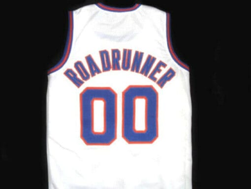Roadrunner #00 Tune Squad Space Jam Basketball Jersey White