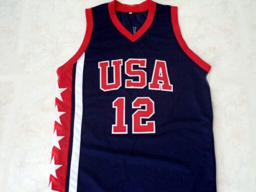Ray Allen #12 Team USA Basketball Jersey Navy Blue