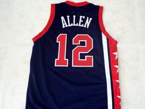 Ray Allen #12 Team USA Basketball Jersey Navy Blue