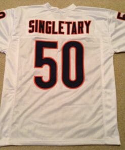 UNSIGNED CUSTOM Sewn Stitched Mike Singletary White Jersey