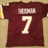 UNSIGNED CUSTOM Sewn Stitched Joe Theismann ERROR Burgundy Jersey