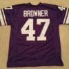 UNSIGNED CUSTOM Sewn Stitched Joey Browner Purple Jersey
