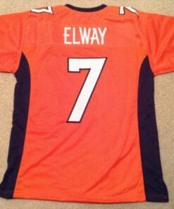 UNSIGNED CUSTOM Sewn Stitched John Elway Orange Jersey