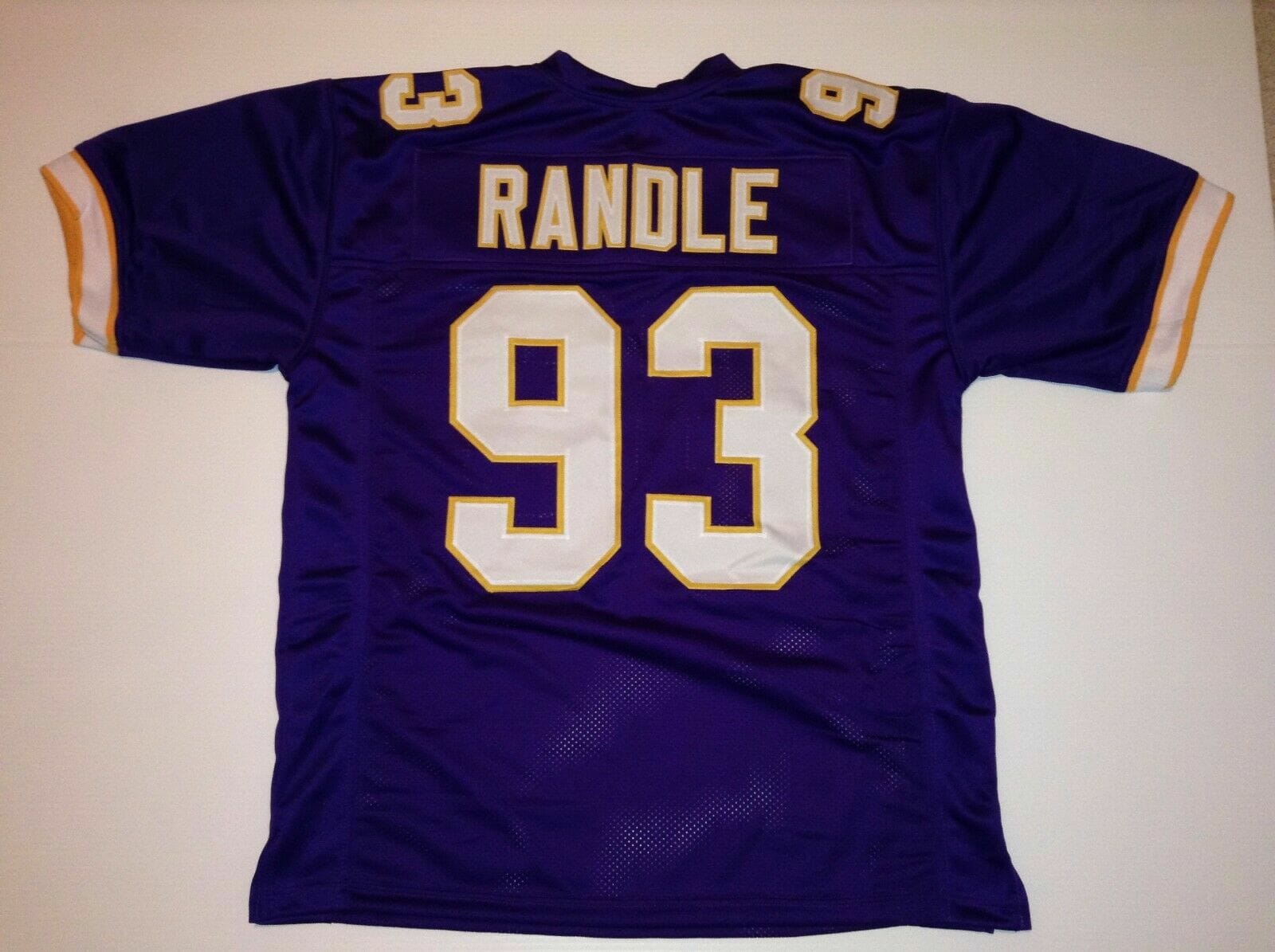 UNSIGNED CUSTOM Sewn Stitched John Randle Purple Jersey