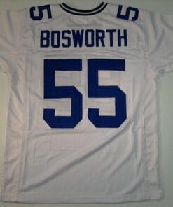 UNSIGNED CUSTOM Sewn Stitched Brian Bosworth White Jersey