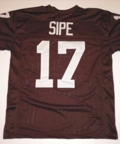 UNSIGNED CUSTOM Sewn Stitched Brian Sipe Brown Jersey