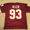 UNSIGNED CUSTOM Sewn Stitched Jonathan Allen Burgundy Jersey