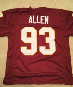 UNSIGNED CUSTOM Sewn Stitched Jonathan Allen Burgundy Jersey