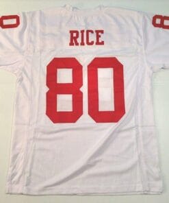 UNSIGNED CUSTOM Sewn Stitched Jerry Rice White Jersey