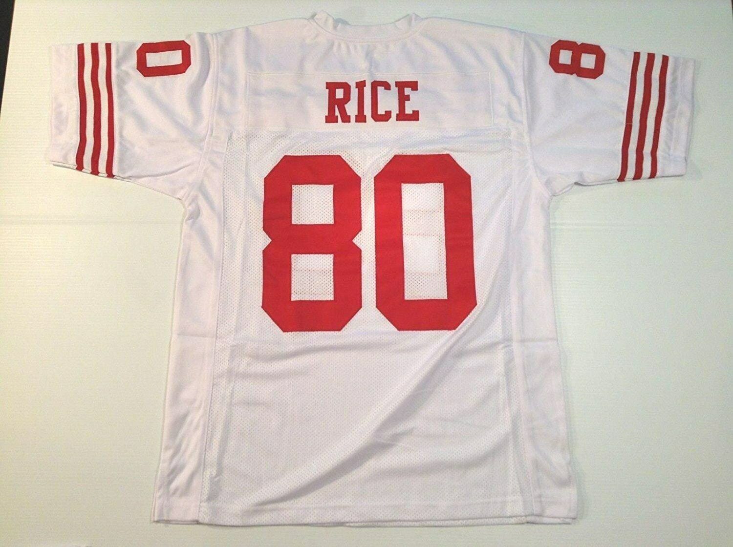 UNSIGNED CUSTOM Sewn Stitched Jerry Rice White Jersey