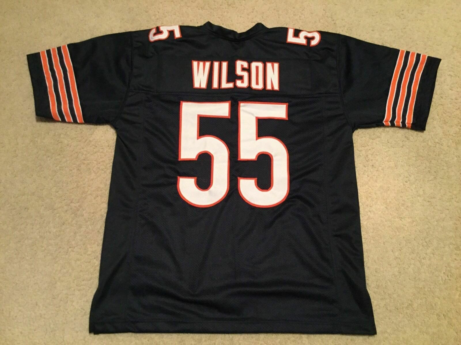 UNSIGNED CUSTOM Sewn Stitched Otis Wilson Blue Jersey