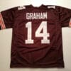 UNSIGNED CUSTOM Sewn Stitched Otto Graham Brown Jersey