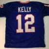 UNSIGNED CUSTOM Sewn Stitched Jim Kelly Blue Jersey