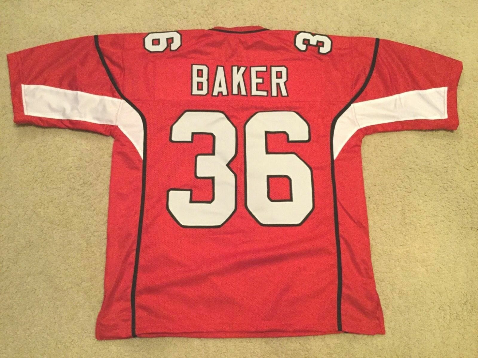 UNSIGNED CUSTOM Sewn Stitched Budda Baker Red Jersey