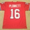 UNSIGNED CUSTOM Sewn Stitched Jim Plunkett Red Jersey