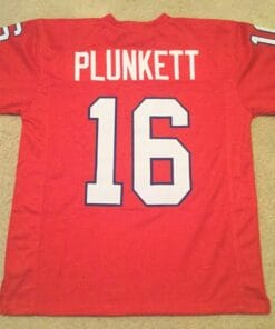 UNSIGNED CUSTOM Sewn Stitched Jim Plunkett Red Jersey
