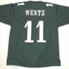UNSIGNED CUSTOM Sewn Stitched Carson Wentz Greeen Jersey