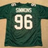UNSIGNED CUSTOM Sewn Stitched Clyde Simmons Green Jersey