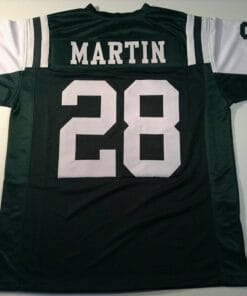 UNSIGNED CUSTOM Sewn Stitched Curtis Martin Green Jersey