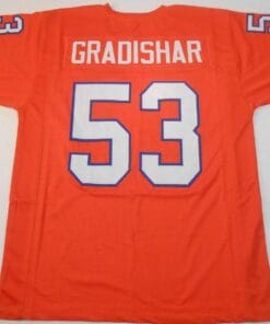 UNSIGNED CUSTOM Sewn Stitched Randy Gradishar Orange Jersey
