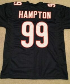 UNSIGNED CUSTOM Sewn Stitched Dan Hampton Blue Jersey