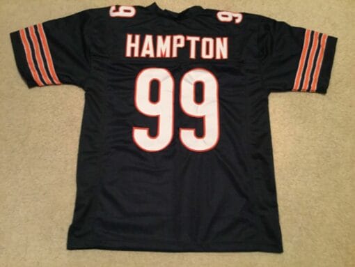 UNSIGNED CUSTOM Sewn Stitched Dan Hampton Blue Jersey