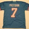 UNSIGNED CUSTOM Sewn Stitched Dan Pastorini Blue Jersey